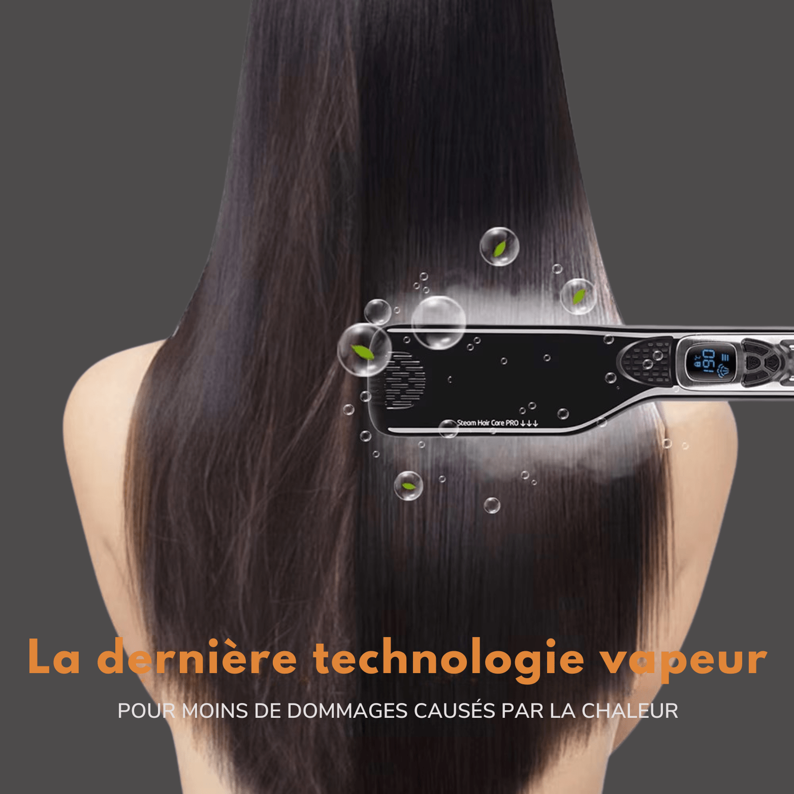 Lisseur Vapeur - VaporBrush™ - Noir - Beauté Créative