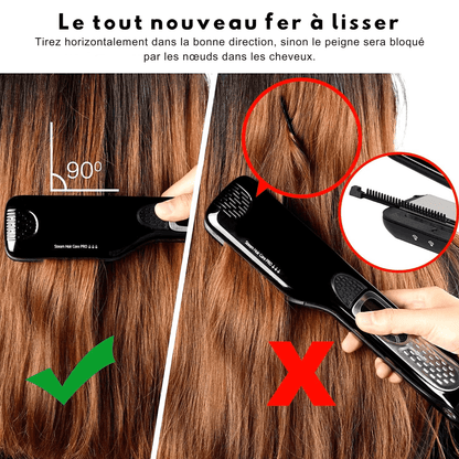Lisseur Vapeur - VaporBrush™ - Noir - Beauté Créative